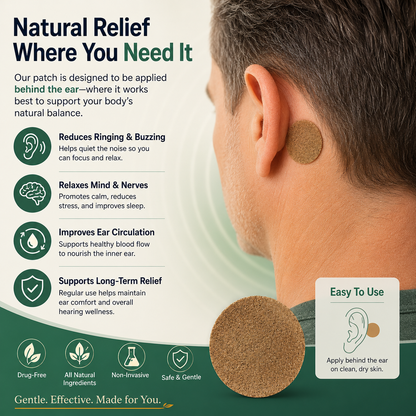 NATRAVOR TinniEase™ Patches Find Your Calm. Enjoy Quieter Moments.