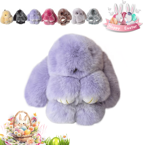 🐰Easter Cute Bunny Plush Keychain - Includes gift box, 🎁Easter Sweet Surprise