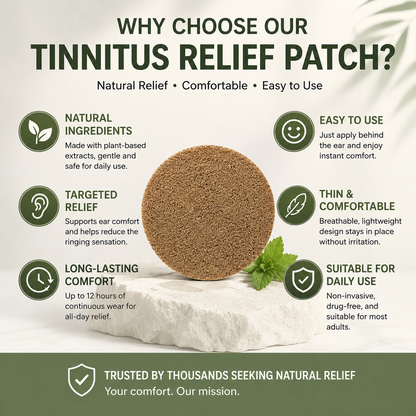 NATRAVOR TinniEase™ Patches Find Your Calm. Enjoy Quieter Moments.