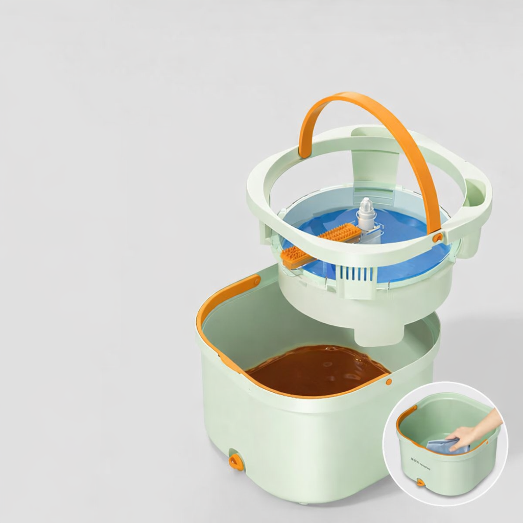 Dual-Chamber Clean & Dirty Water Mop System