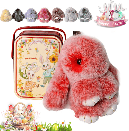 🐰Easter Cute Bunny Plush Keychain - Includes gift box, 🎁Easter Sweet Surprise