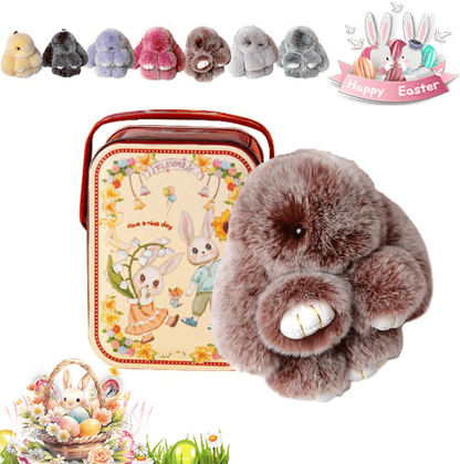 🐰Easter Cute Bunny Plush Keychain - Includes gift box, 🎁Easter Sweet Surprise